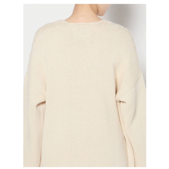 SOLD ON FB! LAUREN MANOOGIAN long open cardigan off white - Picture 10 of 17